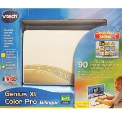 VTech Ordinateur Enfant Genius XL Color Pro Bilingue Silver -VTech Promos Boutique 133845 Genius XL Color Pro bilingue silver boite