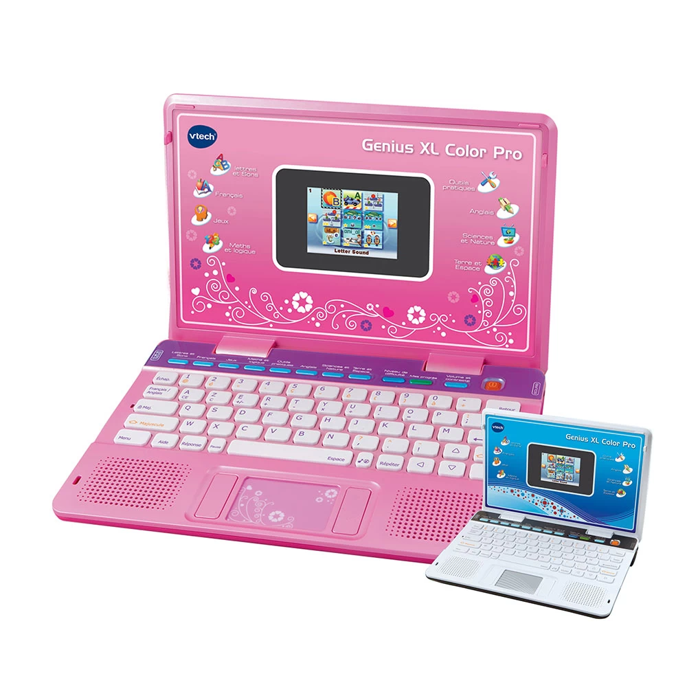 VTech Genius XL Color Pro Bilingue Rose - Ordinateur éducatif 1 VTech Genius XL Color Pro Bilingue Rose - Ordinateur éducatif