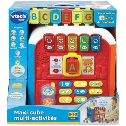 VTECH BABY Jouet éducatif Bébé Maxi Cube Multi-activités -VTech Promos Boutique 135405 Maxi cube multi activitC3A9s boite