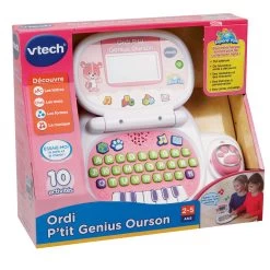 VTech Ordinateur Enfant P'tit Genius Ourson Rose 7 VTech Ordinateur Enfant P'tit Genius Ourson Rose -VTech Promos Boutique 139555 Ordi Ptit Genius Ourson rose boitet