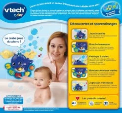 VTECH BABY Lolibulles, Ma Baleine à Bulles - Jouet Musical -VTech Promos Boutique 146005 dos boC3AEte