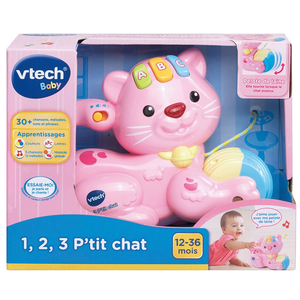 VTECH BABY 1, 2, 3 P'tit Chat Rose - Jouet Interactif 1 VTECH BABY 1, 2, 3 P'tit Chat Rose - Jouet Interactif