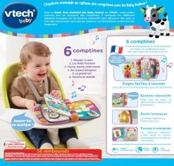 VTECH BABY Super Livre Enchanté Des Baby Loulous Rose -VTech Promos Boutique 166785 dos boC3AEte