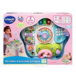 VTECH BABY Ma Table D'activités Bilingue (rose) 7 VTECH BABY Ma Table D'activités Bilingue (rose) -VTech Promos Boutique 181565 ma table dactivites bilingue rose 1 2