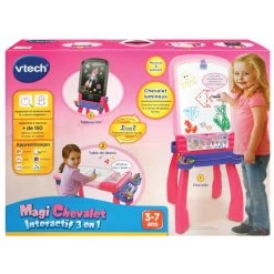 VTech Magi Chevalet Interactif 3 En 1 Rose -VTech Promos Boutique 193555 magi chevalet rose boite