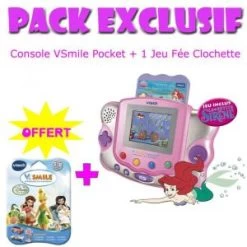 Vtech Pack Console V.Smile Pocket Petite Sirène + 1 Jeu