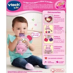 VTECH BABY Croc'hippo - Rose -VTech Promos Boutique 502555 croc hippo rose dos boite