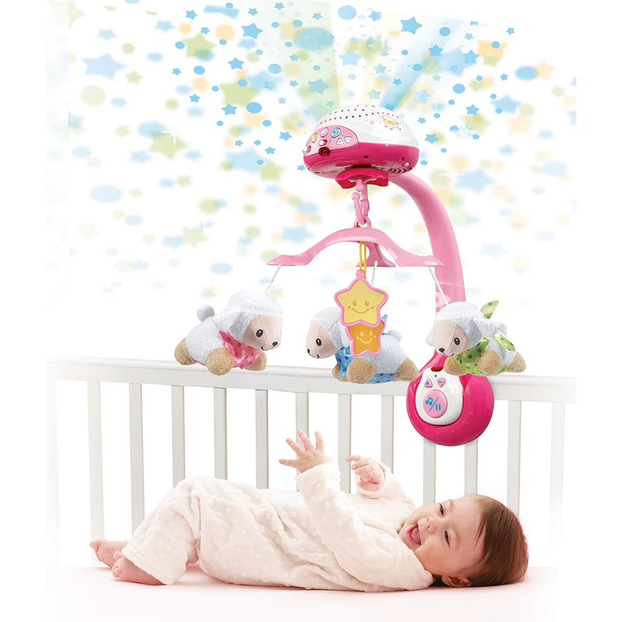 VTECH BABY Lumi Mobile Compte-moutons Rose - Mobile Bébé 3 VTECH BABY Lumi Mobile Compte-moutons Rose - Mobile Bébé – Image 3