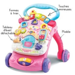 VTECH BABY Super Trotteur Parlant 2 En 1 Rose