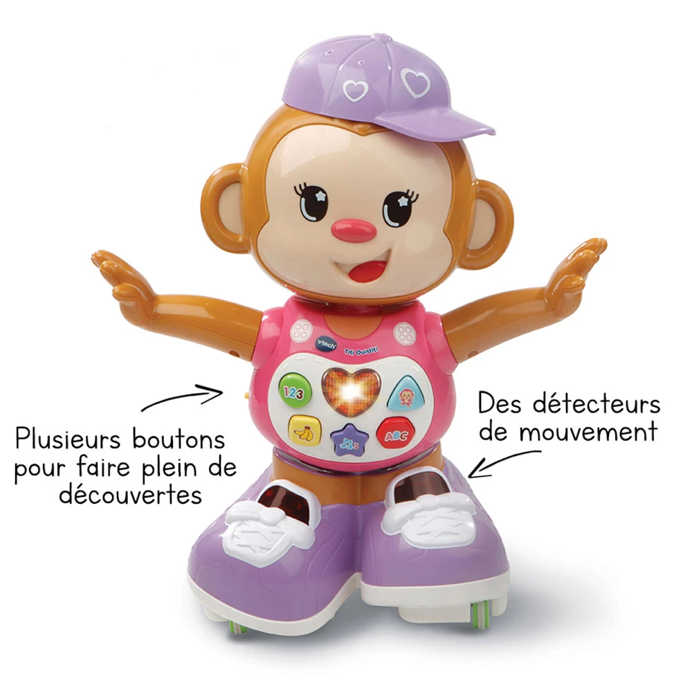 VTECH BABY Titi Ouistiti Rose - Petit Singe Interactif 1 VTECH BABY Titi Ouistiti Rose - Petit Singe Interactif