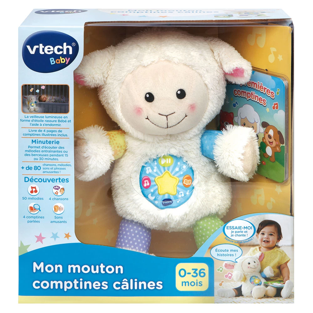 VTECH BABY Mon Mouton Comptines Câlines - Peluche Interactive 3 VTECH BABY Mon Mouton Comptines Câlines - Peluche Interactive – Image 3