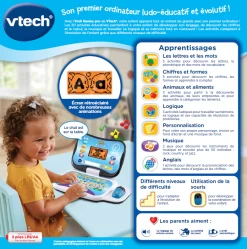 VTech Ordi Genius Pro Noir -VTech Promos Boutique 524805 dos boC3AEte