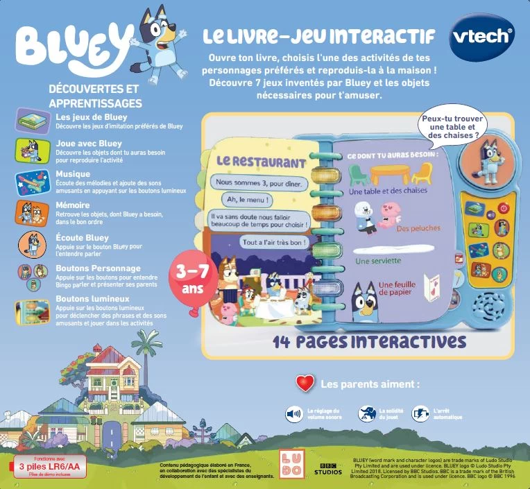 VTech Mon Livre-jeu Interactif De Bluey 4 VTech Mon Livre-jeu Interactif De Bluey – Image 4