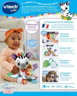 VTECH BABY Timéo, P'tit Zèbre D'activités -VTech Promos Boutique 550805 dos boC3AEte