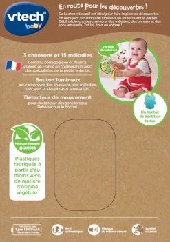 VTECH BABY Mon Hochet Sensoriel Clés Magiques -VTech Promos Boutique 557405 dos boC3AEte 1