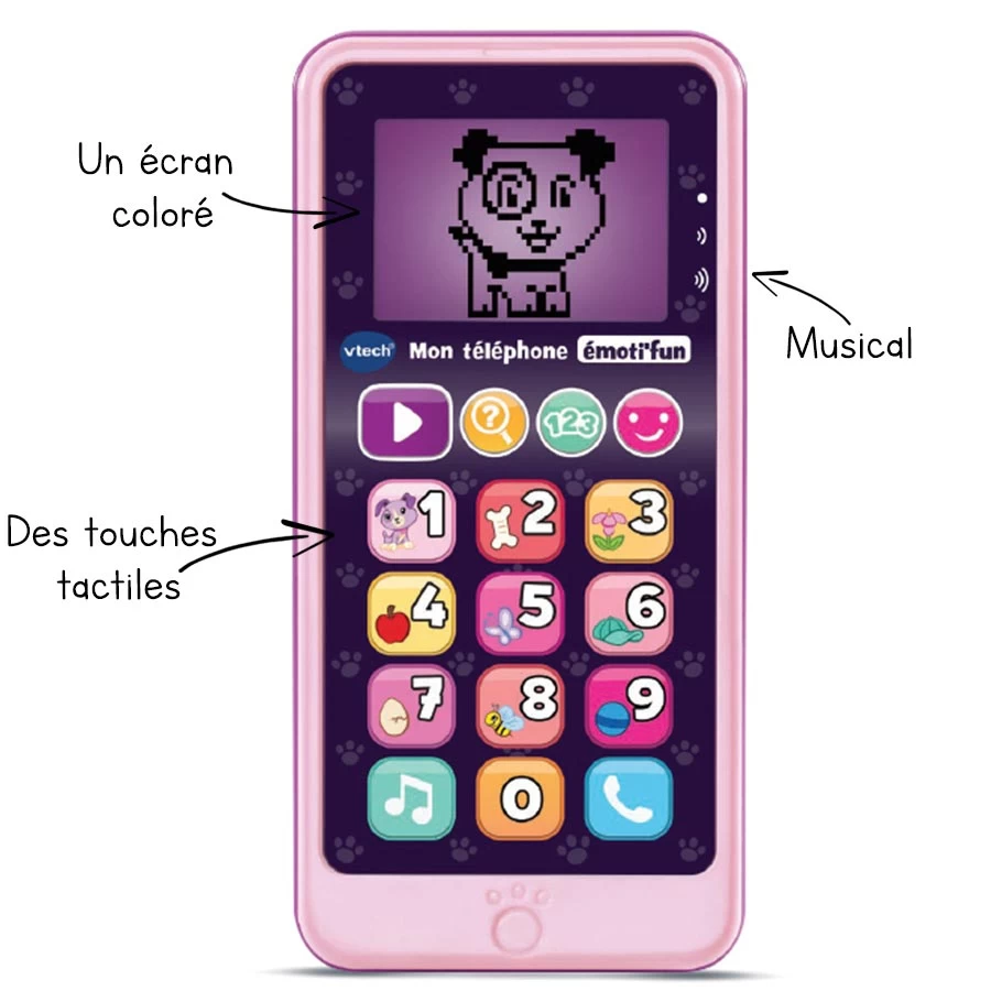 VTECH BABY Mon Téléphone émoti'fun Rose - Téléphone D'imitation 1 VTECH BABY Mon Téléphone émoti'fun Rose - Téléphone D'imitation