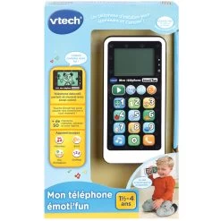 VTECH BABY Mon Téléphone émoti'fun Noir & Blanc - Téléphone D'imitation -VTech Promos Boutique 603785 telephone emoti fun noir 1