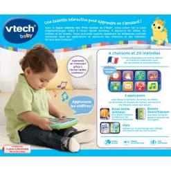 VTECH BABY Super Tablette Des P'tits Loulous - Tablette Interactive Bébé -VTech Promos Boutique 80 151475 dos boite
