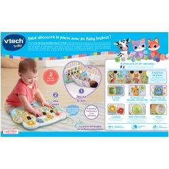 VTECH BABY Tap Tap Piano Des Baby Loulous 13 VTECH BABY Tap Tap Piano Des Baby Loulous -VTech Promos Boutique 80 158165 dos boite