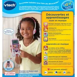 VTech V.pod Kid Do, Ré, Mi Rose - Baladeur Pour Enfant -VTech Promos Boutique 80 196255 V.pod Kid do rC3A9 mi rose dos