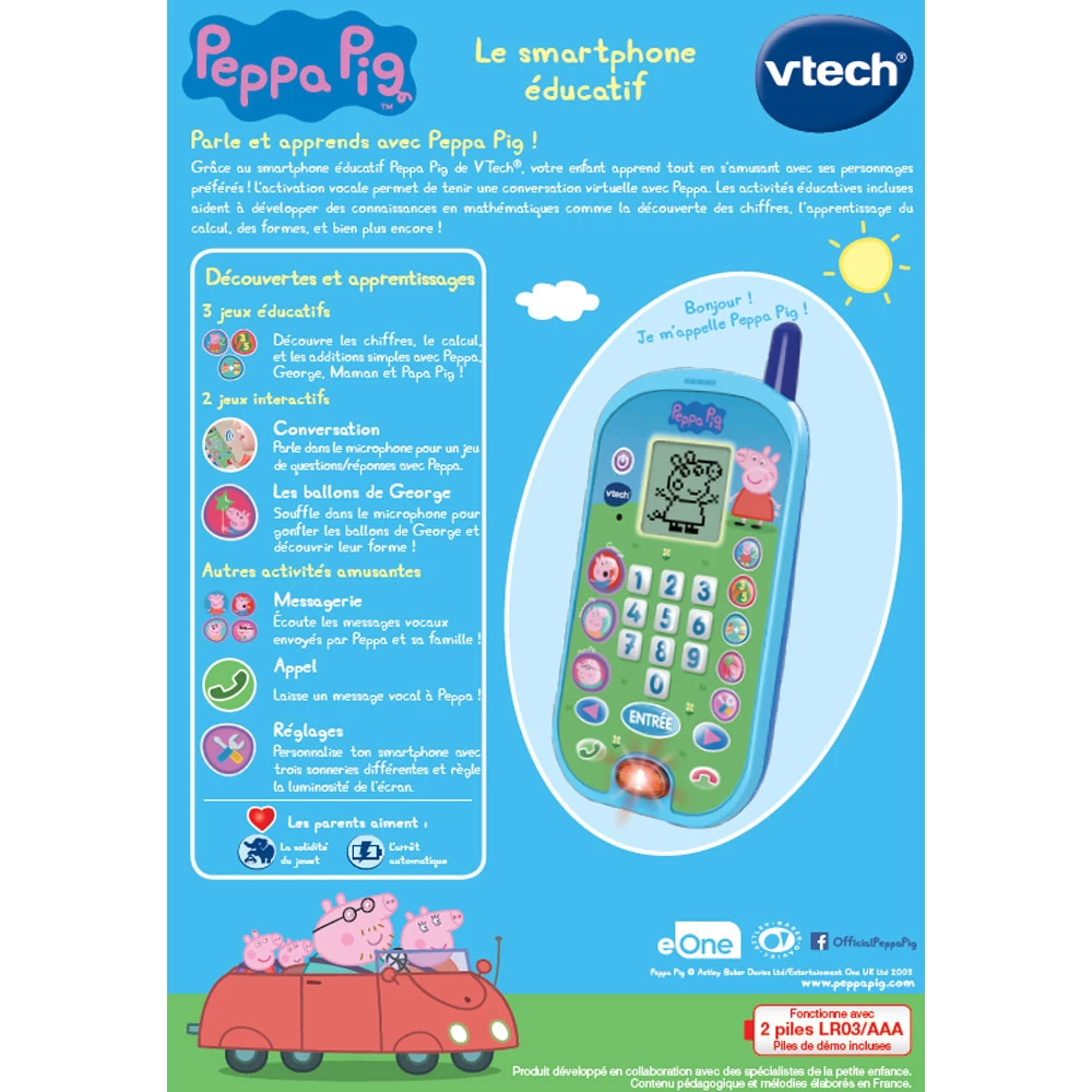 VTech Peppa Pig - Le Smartphone éducatif 4 VTech Peppa Pig - Le Smartphone éducatif – Image 4