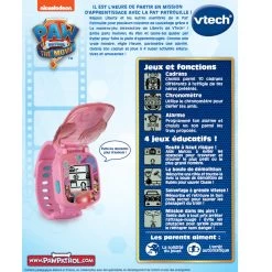 VTech Pat' Patrouille Le Film - La Montre-jeu Interactive De Liberty -VTech Promos Boutique 80 525555 dos boite
