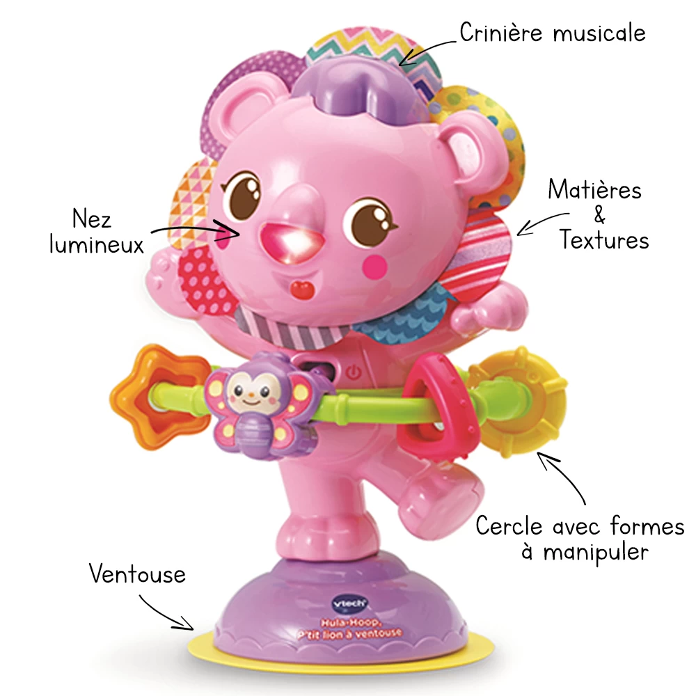 VTECH BABY Hula-Hoop, P'tit Lion à Ventouse (rose) 1 VTECH BABY Hula-Hoop, P'tit Lion à Ventouse (rose)