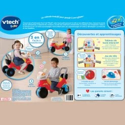 VTECH BABY Trotti Moto 3 En 1 - Trotteur Bébé -VTech Promos Boutique 80 529465 Trotti moto 3 en 1 dos