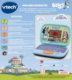 VTech Bluey - Mon Ordi Interactif -VTech Promos Boutique 80 530905 dos boC3AEte