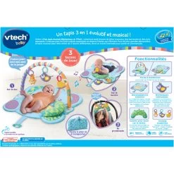 VTECH BABY Mon Tapis Musical élephanteau - Baby Loulous -VTech Promos Boutique 80 536005 tapis 3en1 dos