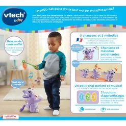 VTECH BABY Mina, Mon Chat Attrap'poisson - Chat Interactif -VTech Promos Boutique 80 539205 dos boite