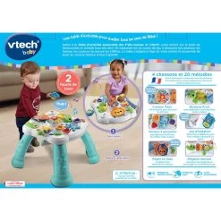 VTECH BABY Table D'activités Sensorielle Des P'tits Loulous -VTech Promos Boutique 80 540805 dos boite