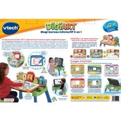 VTech Magi Bureau Interactif 5 En 1 Mixte -VTech Promos Boutique 80 540905 dos boite