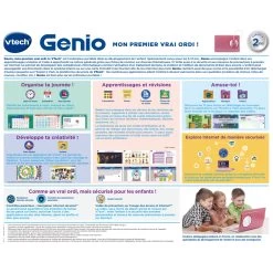 VTech Genio, Mon Premier Vrai Ordi ! (rose) -VTech Promos Boutique 80 541055 dos boite
