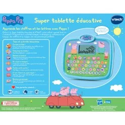 VTech Peppa Pig - Super Tablette éducative -VTech Promos Boutique 80 546605 dos boite