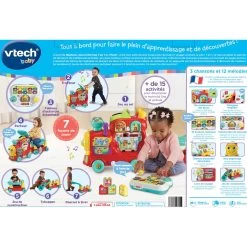 VTECH BABY Maxiloco, Mon Trotti Train 7 En 1 -VTech Promos Boutique 80 547805 dos boite