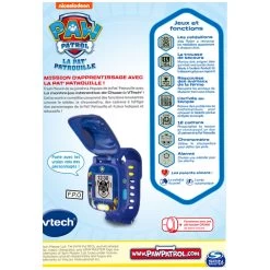 VTech Pat Patrouille - La Montre-jeu Interactive De Chase -VTech Promos Boutique 80 551605 dos boite