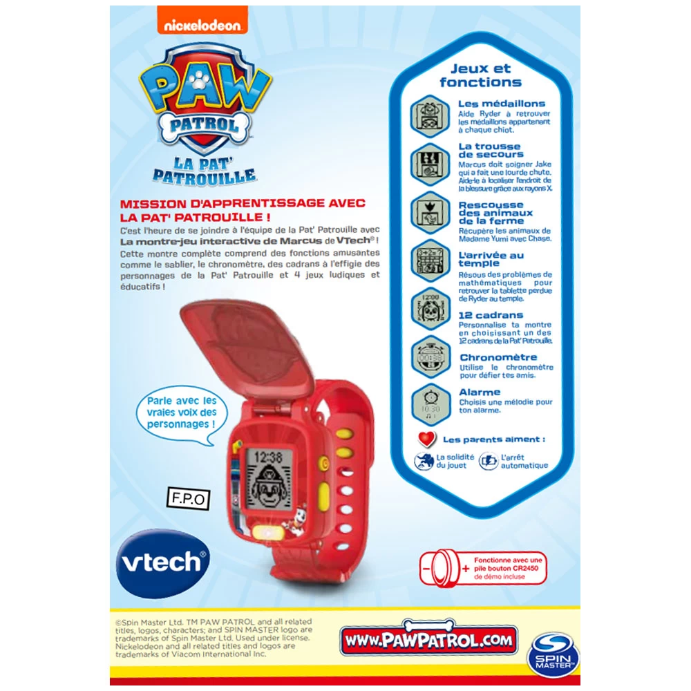 VTech Pat Patrouille - La Montre-jeu Interactive De Marcus 6 VTech Pat Patrouille - La Montre-jeu Interactive De Marcus – Image 6