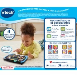 VTech Tablette P'tit Genius Magic Light - Tablette Pour Enfant -VTech Promos Boutique 80 551705 dos boite