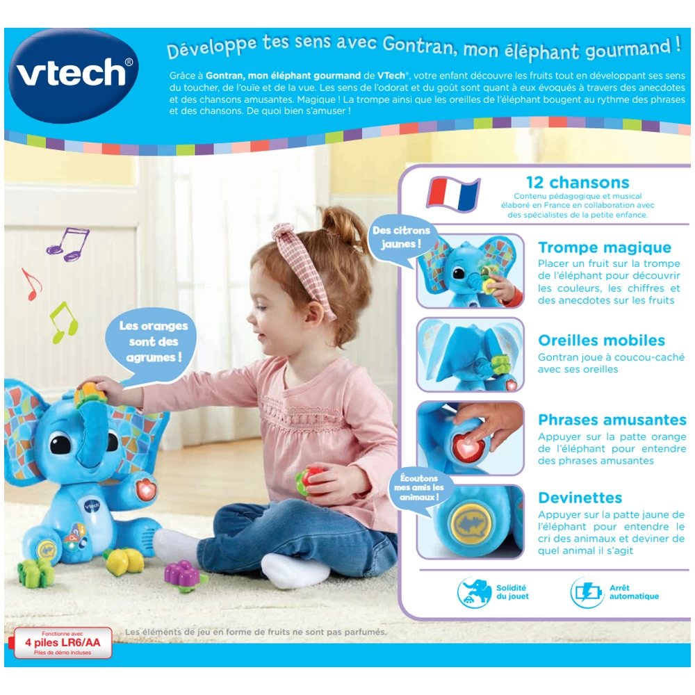 VTech Gontran, Mon éléphant Gourmand 10 VTech Gontran, Mon éléphant Gourmand – Image 10
