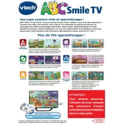 VTech ABC Smile TV - Ma Première Console TV éducative -VTech Promos Boutique 80 613265 dos boite