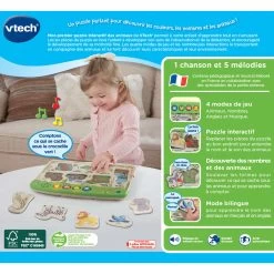 VTech Mon Premier Puzzle Interactif Des Animaux -VTech Promos Boutique 80 613645 dos boite