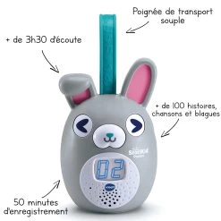VTech Boîte à Histoires Interactive Portable StoriKid Pocket Gris