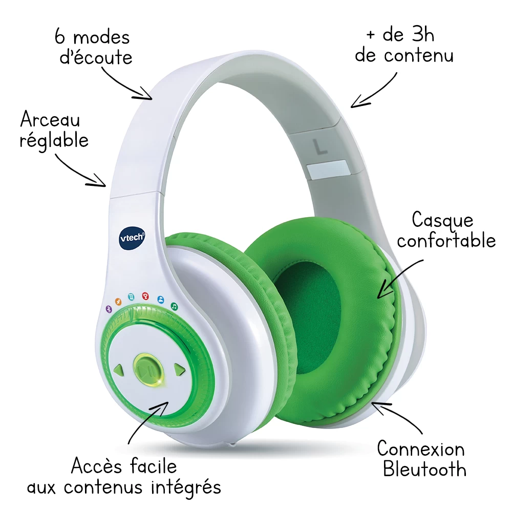 VTech KidiPods Max - Mon Casque Interactif 7 En 1 2 VTech KidiPods Max - Mon Casque Interactif 7 En 1 – Image 2
