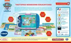 VTech Pat Patrouille - TactiPad Missions éducatives -VTech Promos Boutique 80 617805 dos boC3AEte