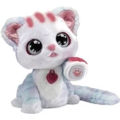 Vtech Chat Câlin Ruby Glitter Tattoo 22 Cm Peluche Bleu/blanc 3-pièces