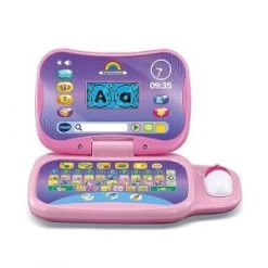 Vtech Ordi Genius Pro Rose, Ordinateur Enfant Transportable Avec Écran Rétroéclairé, Souris, 20 Jeux Évolutifs, Jouet Éducatif, Cadeau Enfant De 3 Ans à 7 Ans - Contenu En Français Et Anglais