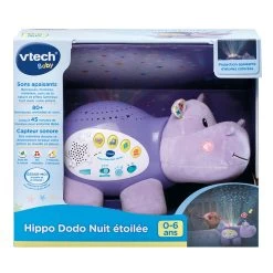 VTECH BABY Veilleuse Bébé Hippo Dodo Nuit Etoilée -VTech Promos Boutique hippo dodo nuit etoilee boite